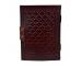 Firu Leather Diary Flower Embossed Handmade Paper Blank Leather Bound Journal